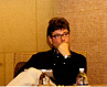 Publishing big-wigs Mike Bryan of  Penguin and Karthika of HarperCollins at a discussion.
